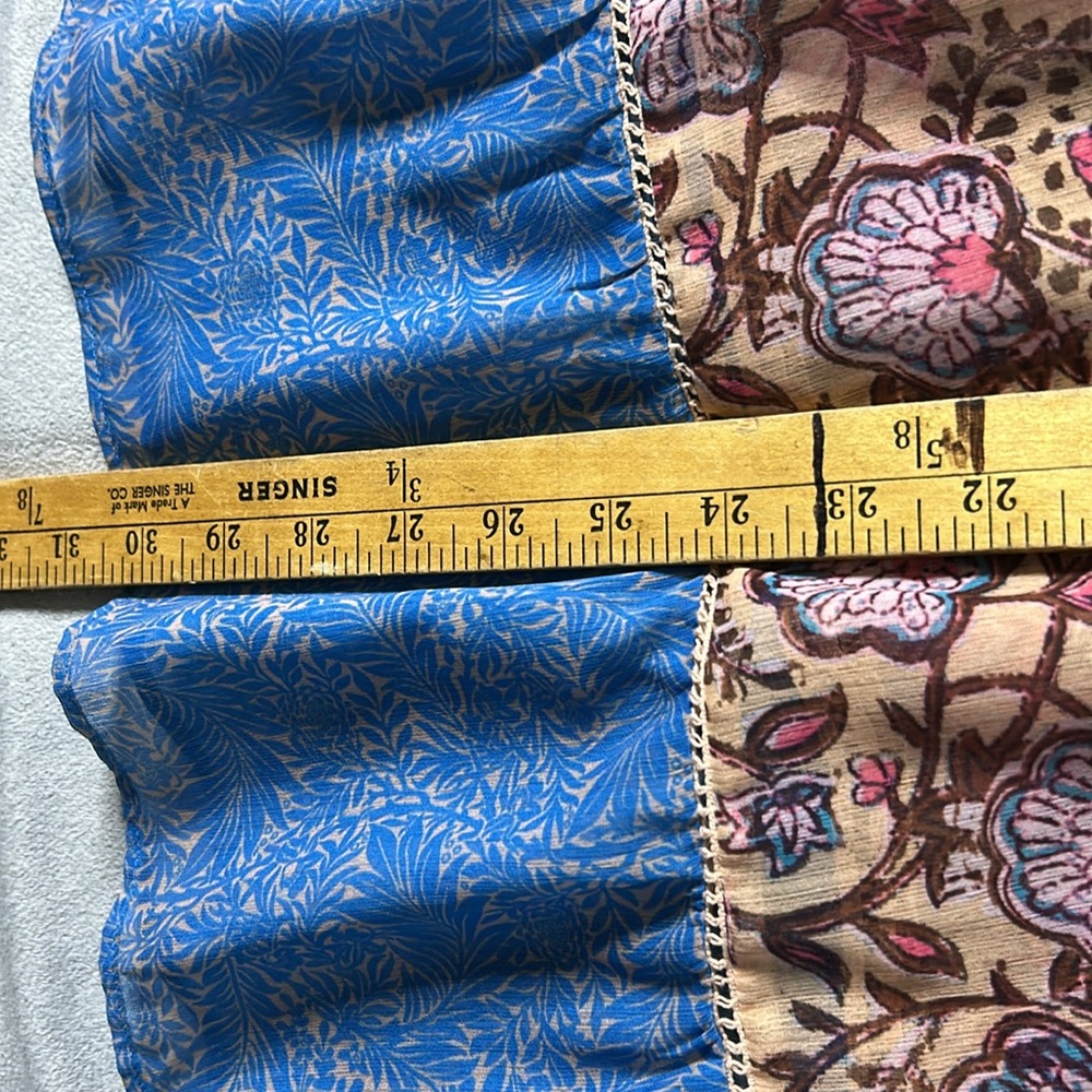 Soft surroundings pergola embroidered floral print sheer tunic Sz s - Picture 10 of 11